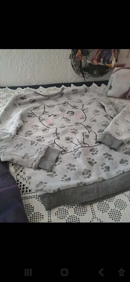 Pigiama bambina peluche cane impronte