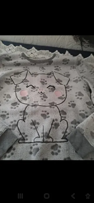 Pigiama bambina peluche cane impronte