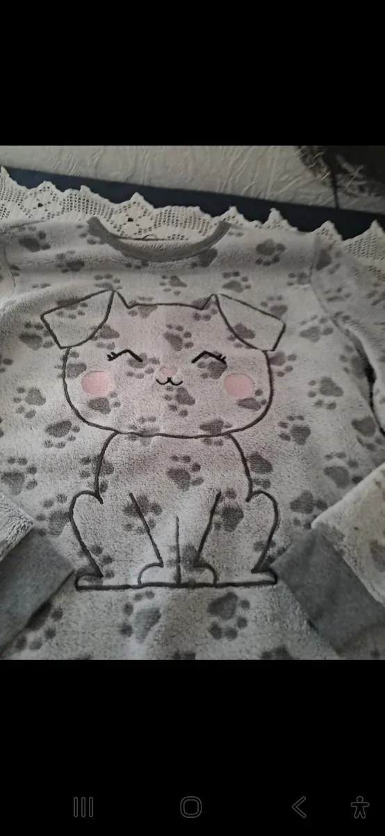 Pigiama bambina peluche cane impronte