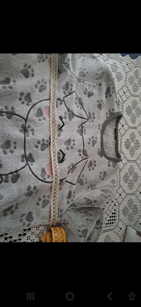 Pigiama bambina peluche cane impronte