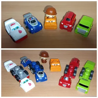 Mega Bloks + 5 coches y camión con rampa