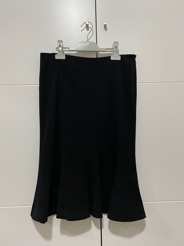 Falda midi negra mujer Amichi talla 38