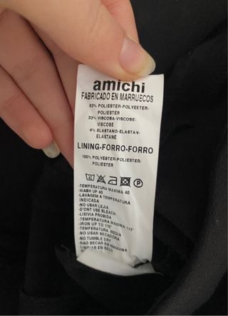 Falda midi negra mujer Amichi talla 38