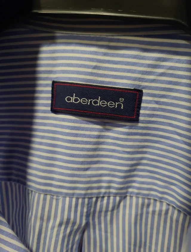 Camicia a righe Aberdeen blu