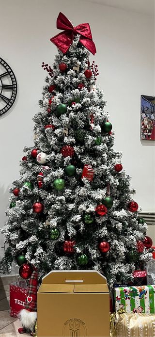 Albero di Natale innevato  altezza 2,10