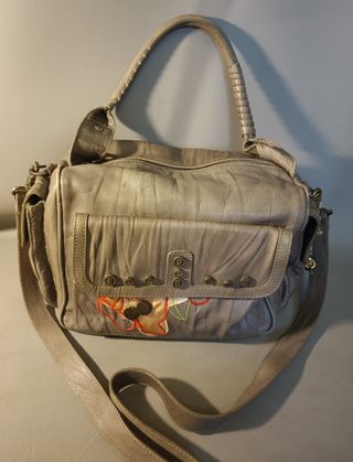 Bolso Galliano Piel Gris Multicolor