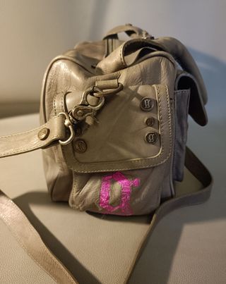 Bolso Galliano Piel Gris Multicolor