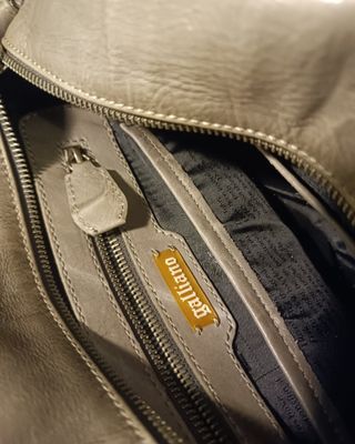 Bolso Galliano Piel Gris Multicolor