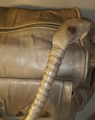 Bolso Galliano Piel Gris Multicolor