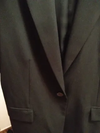 Chaqueta de traje negra mujer