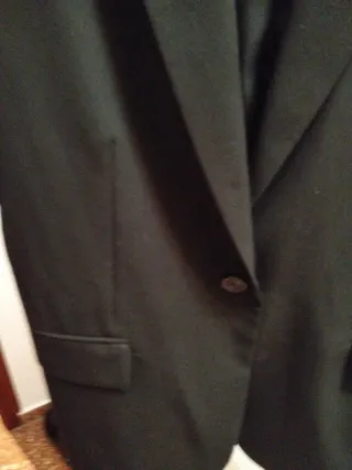 Chaqueta de traje negra mujer