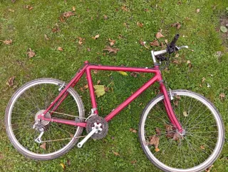 Bicicleta de montaña roja