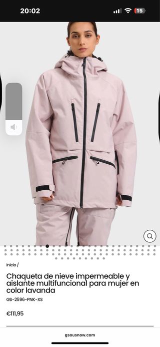 Chaqueta GSOU SNOW rosa talla xl