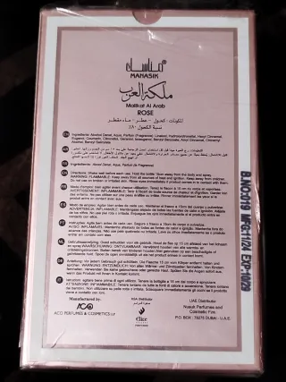 Perfume Malikat Al Arab Rose Manasik