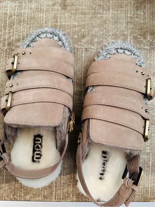 Sandalias Mou Beige/Gris Agotadas Online