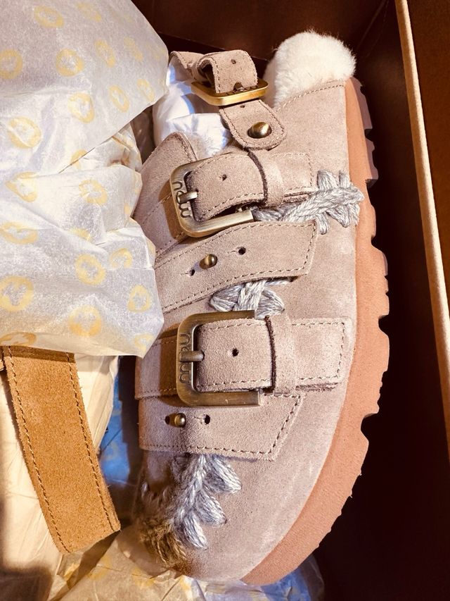 Sandalias Mou Beige/Gris Agotadas Online