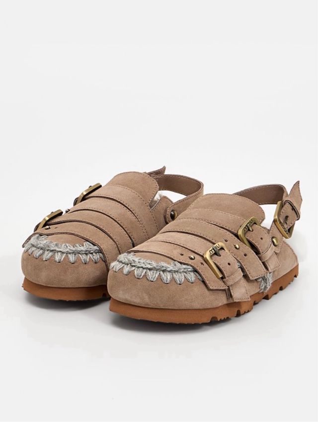 Sandalias Mou Beige/Gris Agotadas Online