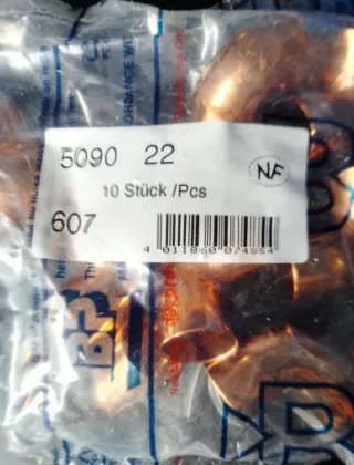 Codos de Cobre para Fontanería (10 Unidades)