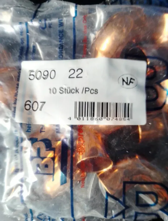 Codos de Cobre para Fontanería (10 Unidades)