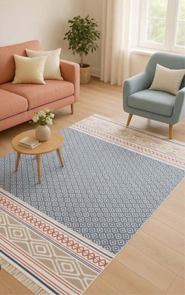 Tappeto in cotone etnico 120x180 cm