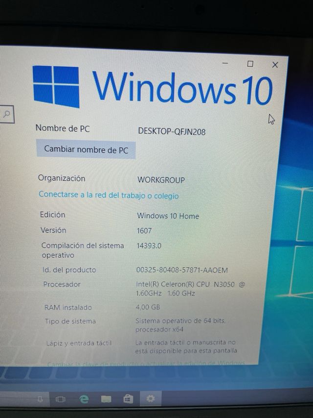 Portátil Asus F540S Oro/Plata