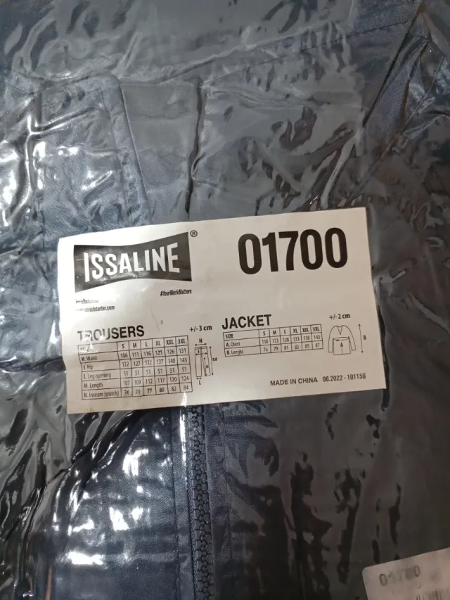 Chubasquero Trabajo ISSALINE Azul Talla XL