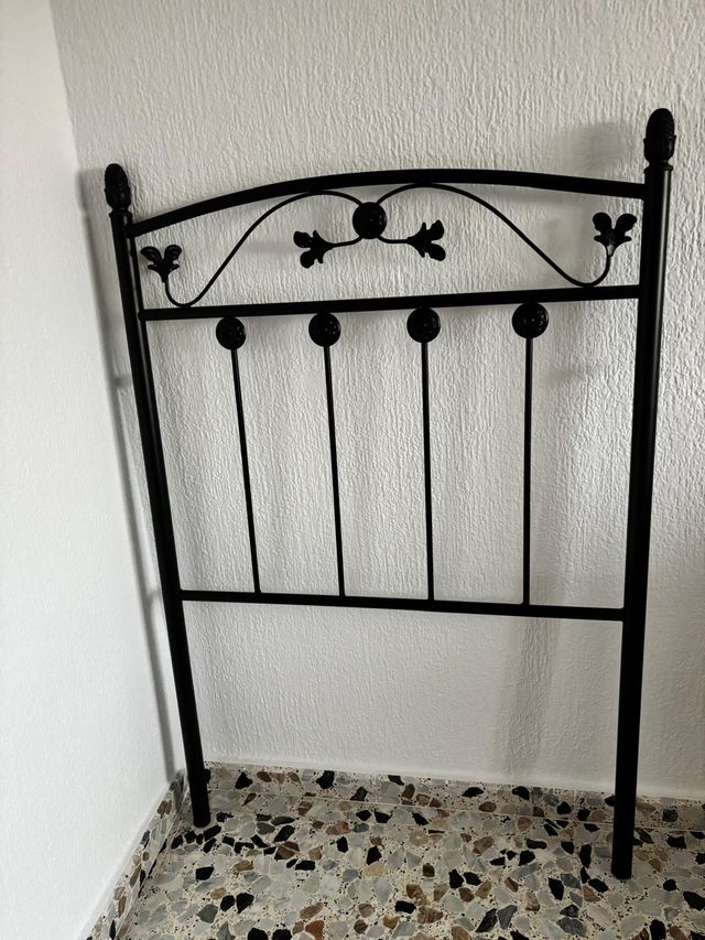 Cabecero forja negro cama individual 90cm
