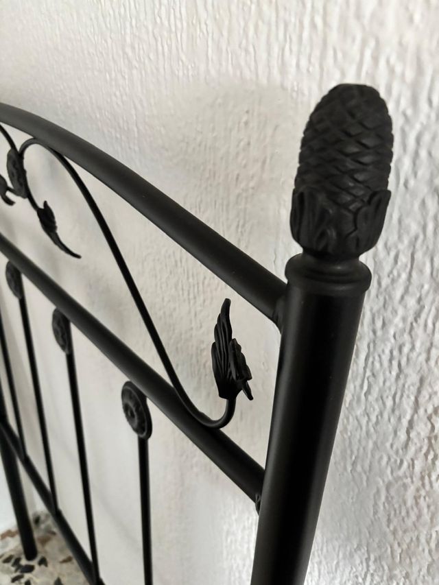 Cabecero forja negro cama individual 90cm