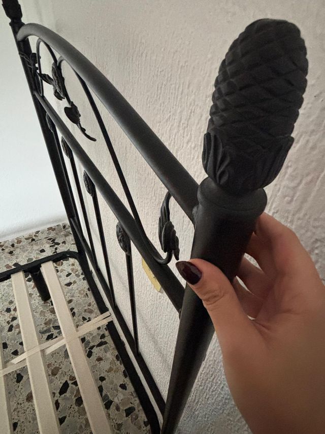 Cabecero forja negro cama individual 90cm