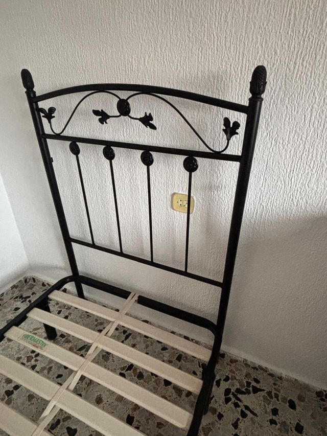 Cabecero forja negro cama individual 90cm