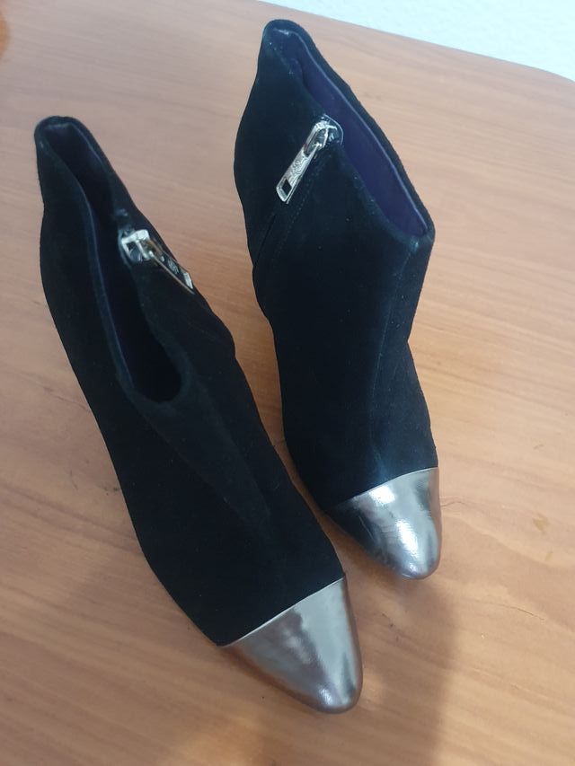 Botín Bimba y Lola Negro y Plateado