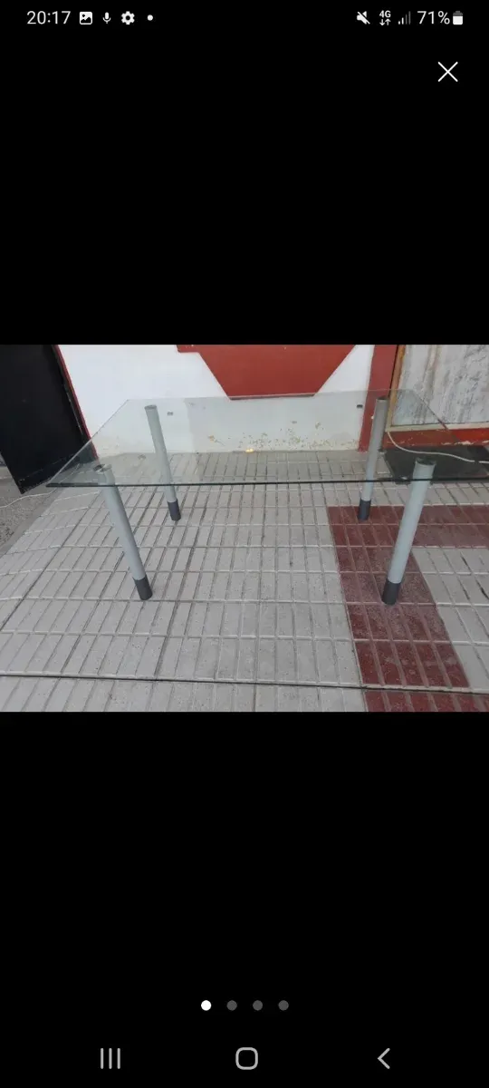 Mesa de comedor cristal biselado