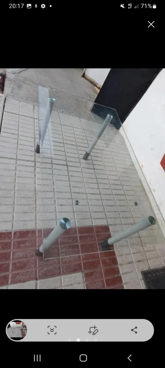 Mesa de comedor cristal biselado