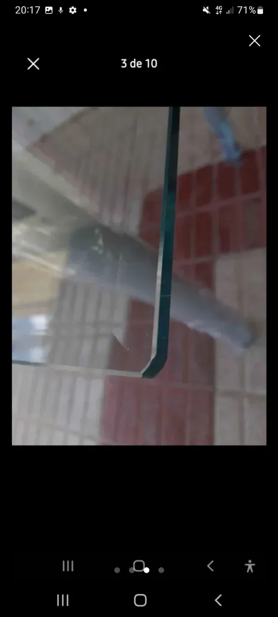 Mesa de comedor cristal biselado