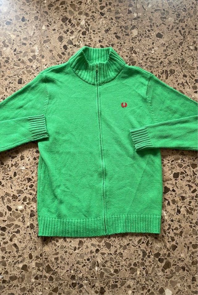 Chaqueta Fred Perry de punto verde