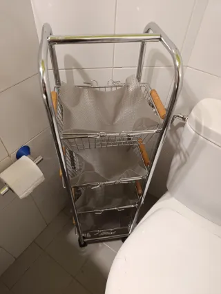 Carro organizador metal 5 niveles, baño o cocina