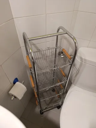 Carro organizador metal 5 niveles, baño o cocina