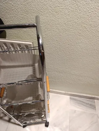 Carro organizador metal 5 niveles, baño o cocina