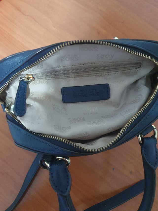 Bolso Michael Kors Azul y Dorado