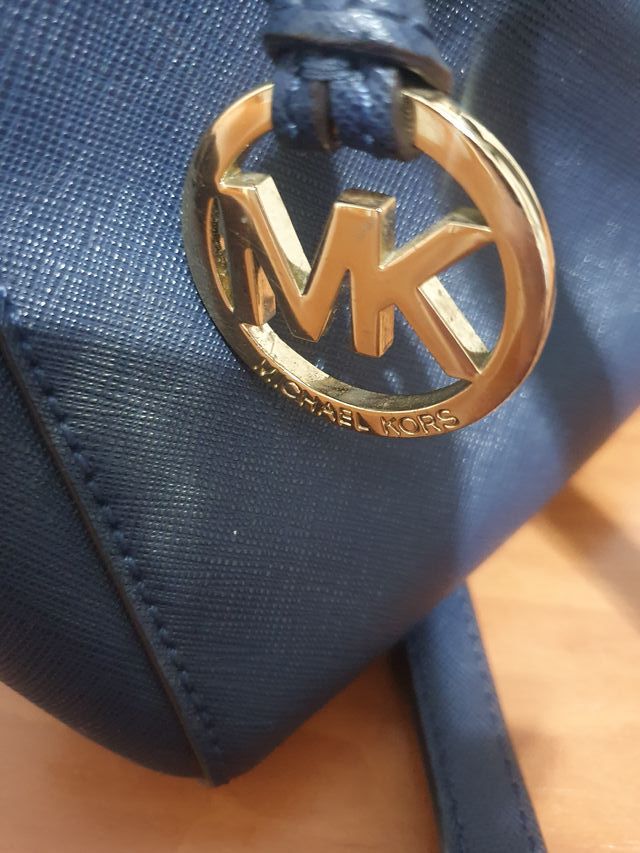 Bolso Michael Kors Azul y Dorado