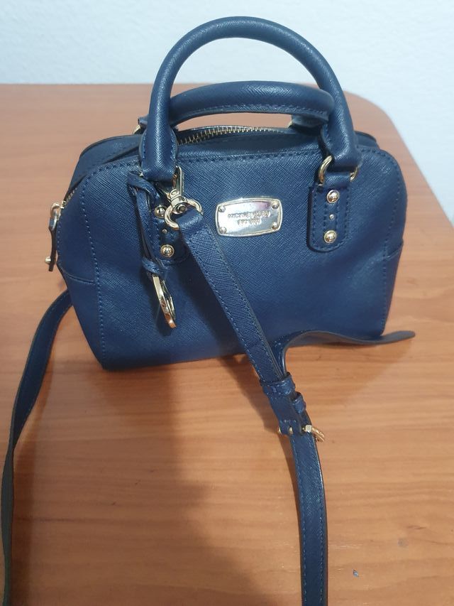 Bolso Michael Kors Azul y Dorado