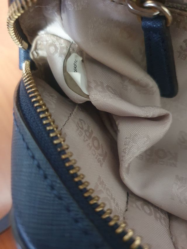 Bolso Michael Kors Azul y Dorado