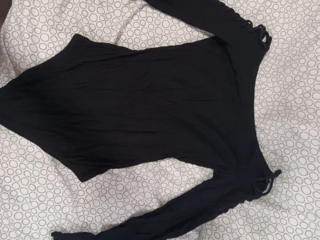 Body negro manga larga
