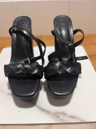 Sandalias tacón JustFab negras