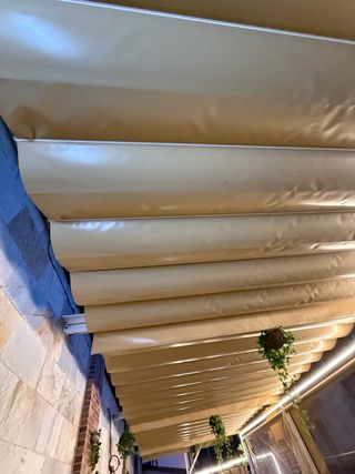 Toldo para Terraza Beige y Verde