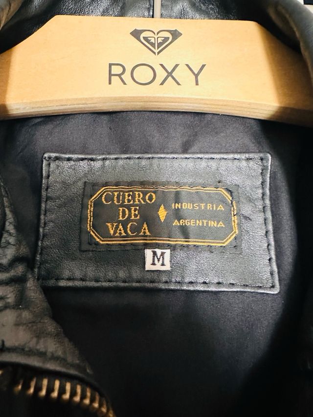 Chaqueta Cuero Negro Talla M