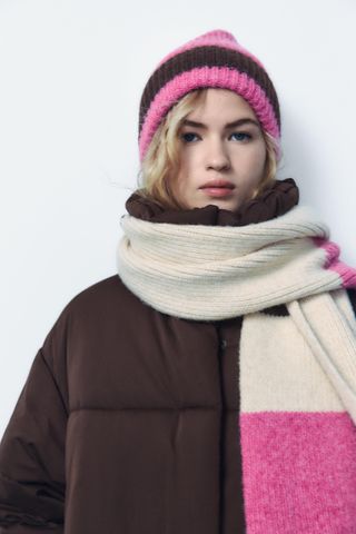 Maxi bufanda punto Zara