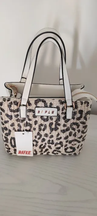 Borsa Rifle Beige/Nero Nuova