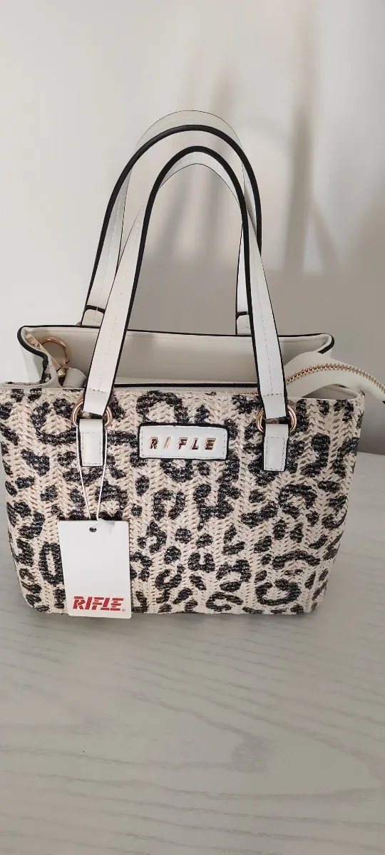 Borsa Rifle Beige/Nero Nuova