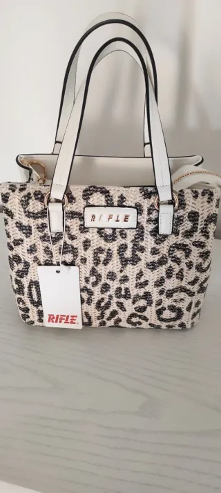 Borsa Rifle Beige/Nero Nuova